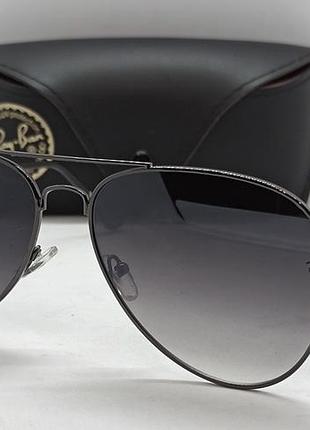 Ray ban aviator окуляри краплі унісекс сонцезахисні брендові чорні з градієнтом в футлярі