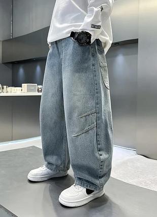 Модні широкі підліткові джинси бегги baggy багі