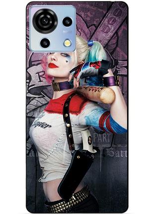 Чехол силиконовый бампер для zte blade v50 vita с рисунком харли квинн