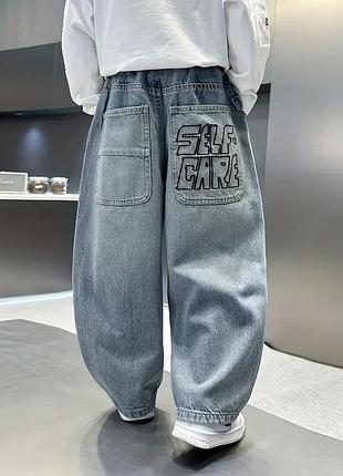 Підліткові джинси багі біжи baggy 170