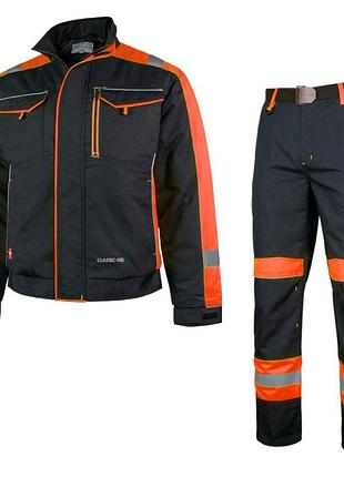 Комплект захисний робочий, спецодяг: куртка та напівкомбінезон, робоча уніформа, роба 56