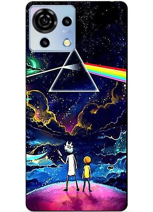 Чехол силиконовый бампер для zte blade v50 vita с рисунком рик и морти rick and morty