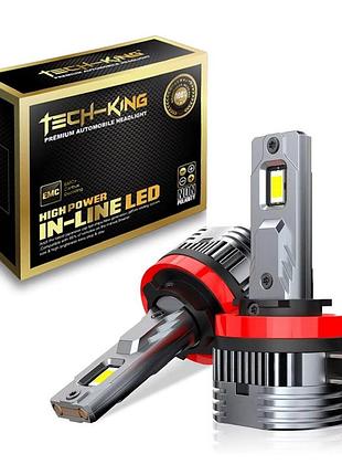 Led лампы h11b (комплект 2-шт) с обманкой canbus | белый цвет свечения 6000k 80w 10000lm 12v