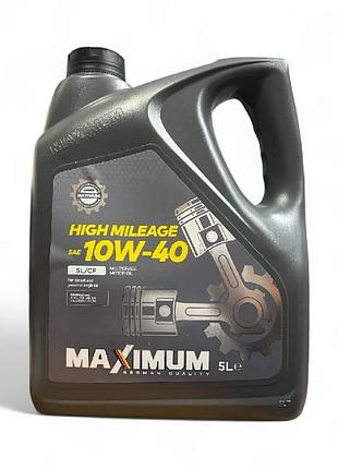 Масло моторное maximum high mileage 10w40 sl/cf_5л