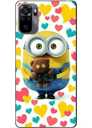 Силіконовий бампер чохол для xiaomi redmi note 10 / note 10s з малюнком міньйон боб