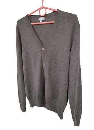 Чоловічий кардиган uniqlo extra fine merino wool  100% шерсть мериноса