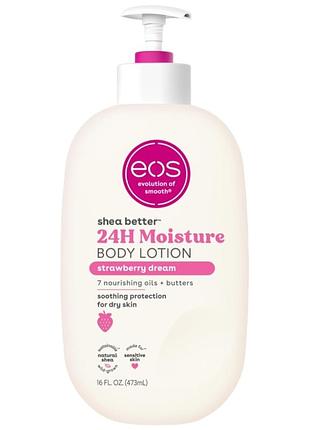 Зволожувальний лосьйон для тіла eos strawberry dream 24h moisture body lotion