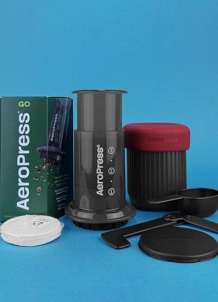 Ручная кофеварка aeropress go 2025 с кейсом для путешествий