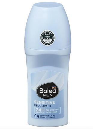 Чоловічий кульковий дезодорант balea men sensitive чутливий, 50 мл