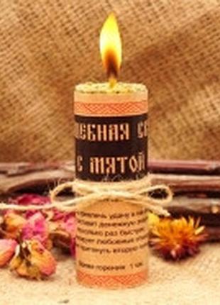 Свеча катаная восковая с мятой zen garden bm