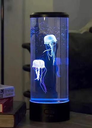 Домашний мини-аквариум jellyfish jam с разноцветной подсветкой