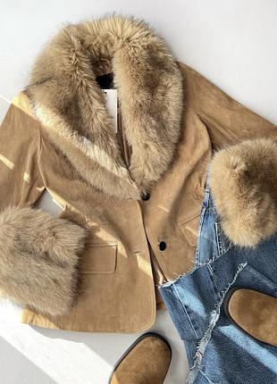 Піджак жакет блейзер zara натуральна шкіра