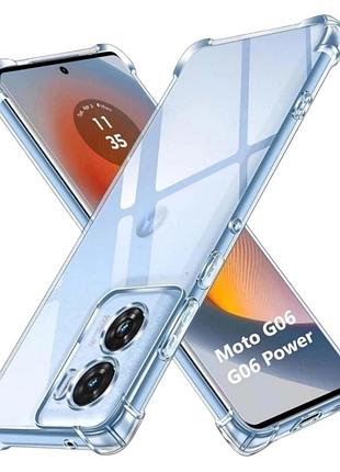 Чехол fiji proof для motorola g06 прозрачный бампер с усиленными бортами transparent
