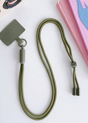 Многофункциональный шнурок crossbody для мобильного телефона универсальный патч цвет хаки