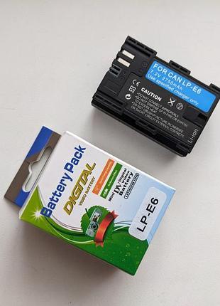 Акумулятор lp-e6nh lp-e6 lp-e6n для камер canon 60d 70d 80d 90d 7d, 7d mark ii 6d 6d mark ii  2750 mah