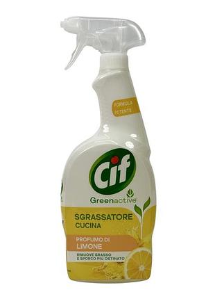 Обезжириватель cif greenactive sgrassatore cucina экстракт лимона olio limone 650мл