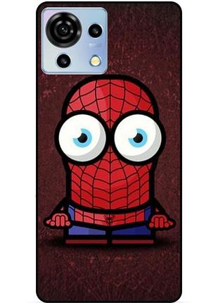 Чехол силиконовый бампер для zte blade v50 vita с рисунком миньон человек паук spider man