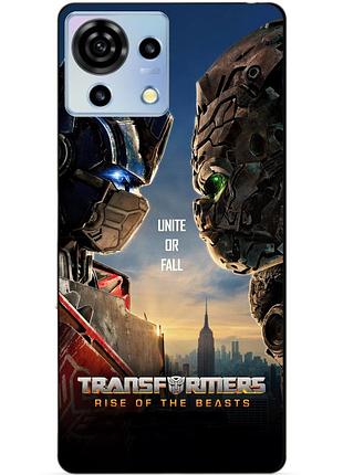 Силіконовий чохол бампер для zte blade v50 vita з малюнком звіробої трансформери transformers