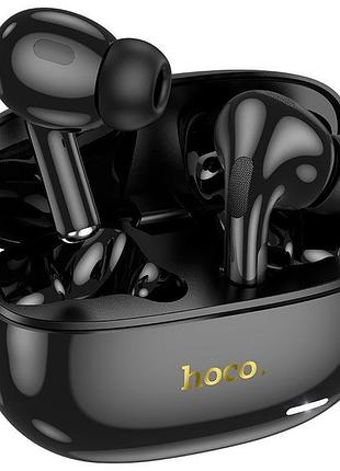 Наушники bluetooth беспроводные hoco ew60 plus вакуумные с микрофоном и шумоподавлением black