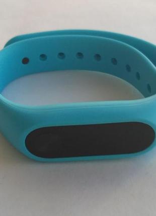 Ремешок xiaomi mi band 2 силиконовый браслет голубой 1092p