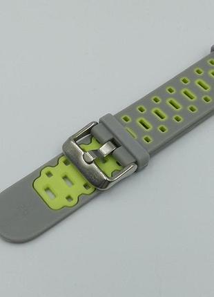 Силиконовый ремешок mijobs sport для amazfit gtr 2 / pace / stratos / 22 мм серый / зеленый 1692p