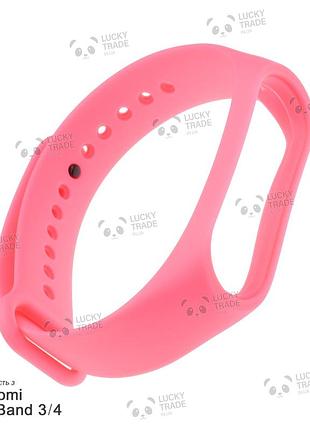 Ремінець xiaomi mi band 4 / 3 силіконовий однотонний браслет light рожевий 2418p
