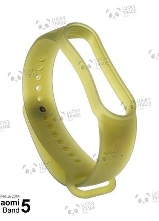 Ремінець xiaomi mi band 5 силіконовий напівпрозорий браслет для фітнес-трекера miband хакі 1434p
