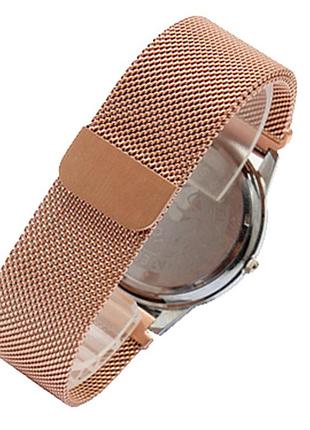 Металевий ремінець mijobs amazfit gtr 2 / pace / stratos / 22 мм міланська петля золотий / рожевий 1607p