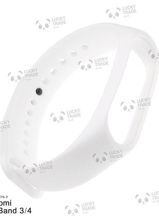 Ремешок xiaomi mi band 4 / 3 силиконовый однотонный браслет light белый 2418p