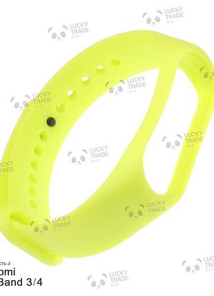 Ремешок xiaomi mi band 4 / 3 силиконовый однотонный браслет light салатовый 2418p