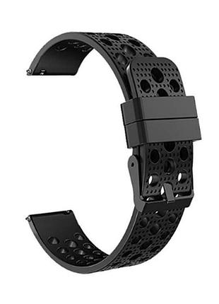 Силиконовый ремешок breathable fashion для xiaomi amazfit bip / lite / 20 мм черный 1909p