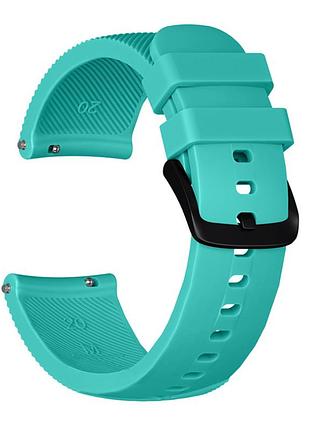 Силіконовий ремінець half strips для xiaomi amazfit bip / lite / 20 мм рифлений м'ятний 2100p
