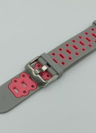 Силіконовий ремінець mijobs sport для amazfit gtr 2 / pace / stratos / 22 мм сірий / рожевий 1692p