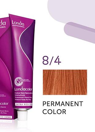 Краска для волос лонда londa сolor permanent professional 8/4 светлый блонд медный