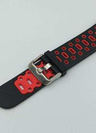 Силіконовий ремінець mijobs sport для amazfit gtr 2 / pace / stratos / 22 мм чорний / червоний 1692p