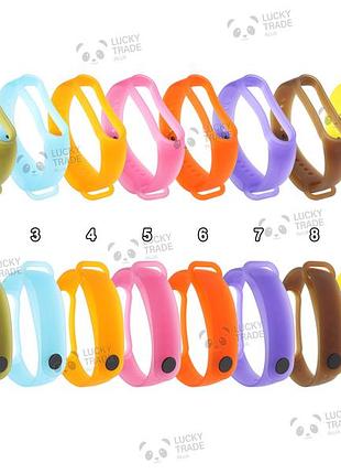 Ремешок xiaomi mi band 5 силиконовый полупрозрачный браслет для фитнес-трекера miband цвет на выбор