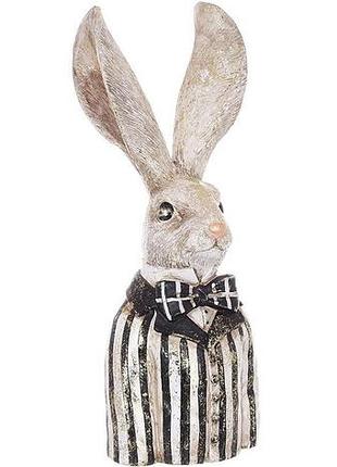 Статуэтка декоративная "кролик бюст" 41см, в черно-белом cook style