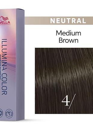Краска для волос wella illumina сolor 2026 все тона 4/