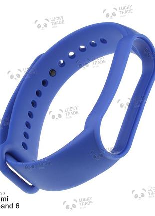 Ремешок xiaomi mi band 6 силиконовый однотонный браслет light синий 241901p