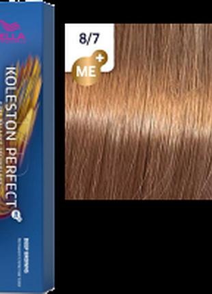 8/7 фарба для волос колестон wella koleston perfect me+ 8/7 светлый блонд коричневый
