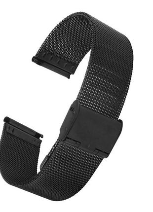Металлический ремешок sikai для xiaomi amazfit bip / lite / 20 мм миланская петля на застежке черный 1638p
