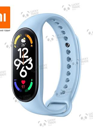 Оригінальний ремінець xiaomi mi band 7 силіконовий браслет сяомі світло-блакитний (m2142as1 bhr6111cn) 2591p