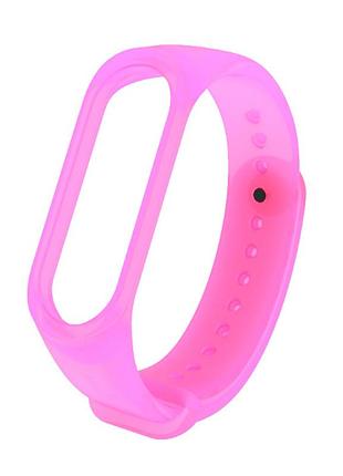 Ремешок xiaomi mi band 4 / 3 mijobs силиконовый полупрозрачный розовый 2155p