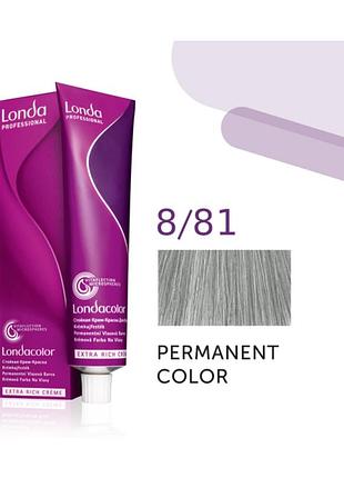 Краска для волос лонда londa сolor permanent professional 8/81 светлый блонд жемчужно-пепельный