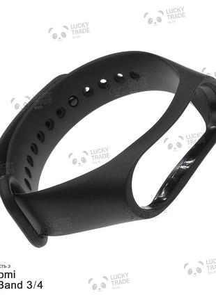 Ремешок xiaomi mi band 4 / 3 mijobs light силиконовый однотонный браслет черный 1691p