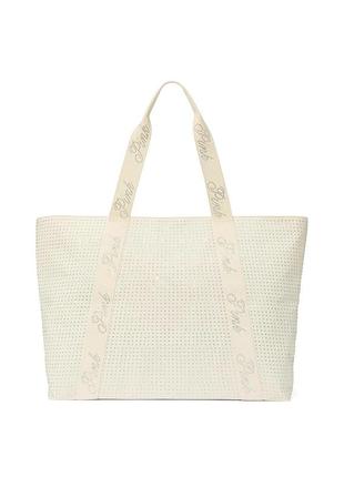 Сумка шоппер victoria's secret (291845323214) bling tote белая