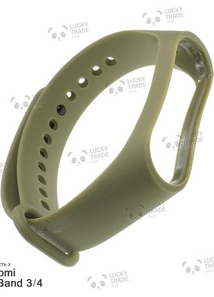 Ремешок xiaomi mi band 4 / 3 mijobs силиконовый однотонный браслет хаки 1627p