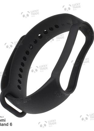 Ремешок xiaomi mi band 6 силиконовый двухцветный браслет с рамкой miband черный 143301p