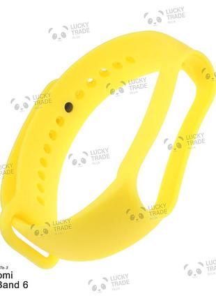 Ремешок xiaomi mi band 6 силиконовый двухцветный браслет с рамкой miband желтый 143301p