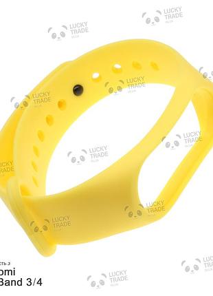 Ремешок xiaomi mi band 4 / 3 mijobs light силиконовый однотонный браслет желтый 1691p